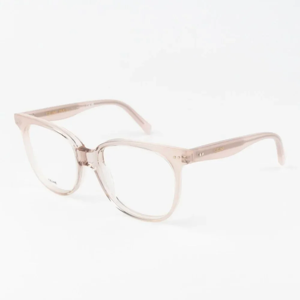 NEW Celine CL5010IN 072 THIN 2 DOTS Shiny Rose Pink Unisex Geometric Eyeglasses